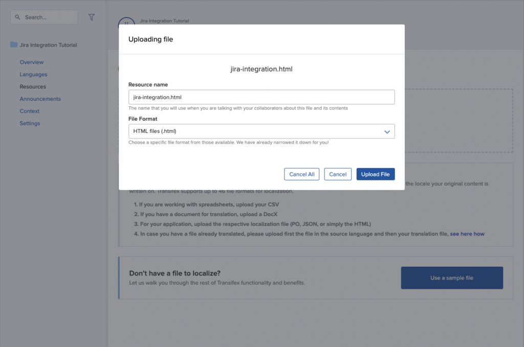 2. Upload a file popup_draft