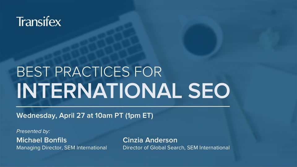 Upcoming Webinar: Best Practices for International SEO