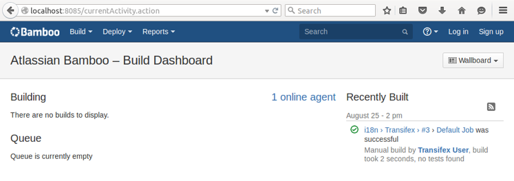 Build Dashboard on Bamboo