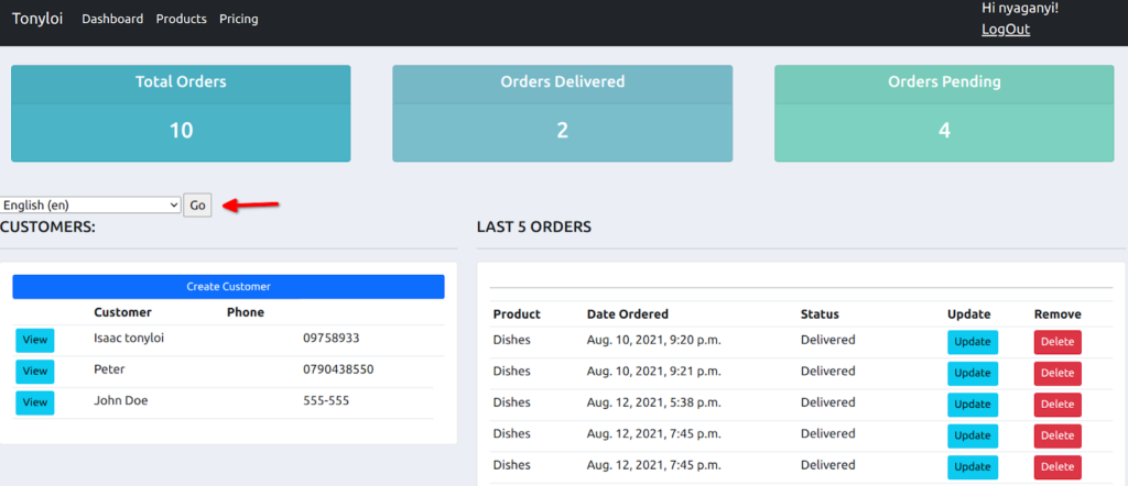 Django app localization