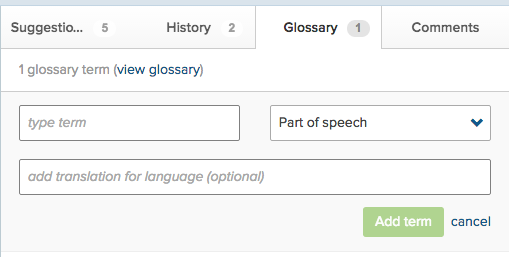 Add Glossary Terms Inside the Editor