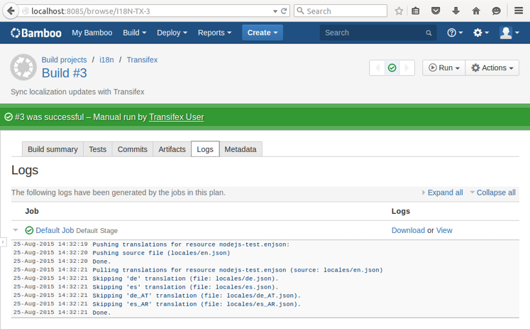 Client Output in Tx