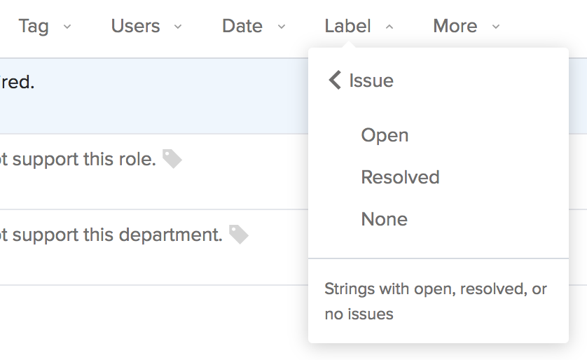 Find Strings with Unresolved Issues More Easily in the Editor
