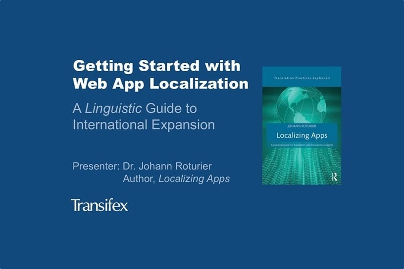 Webinar: Getting Started with Web App Localization