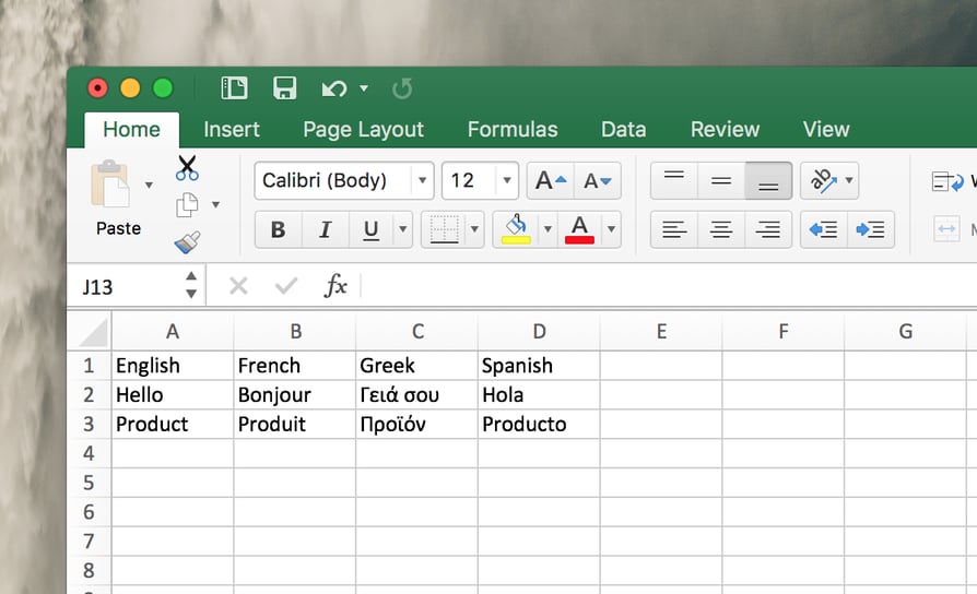 Adding Excel Format Support For Translations