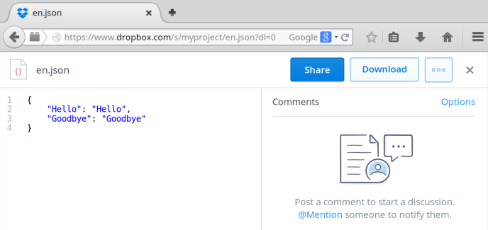 Dropbox preview