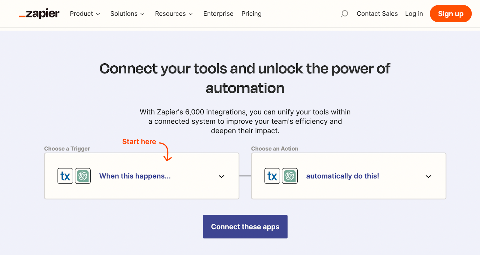 zappier translation trigger for website