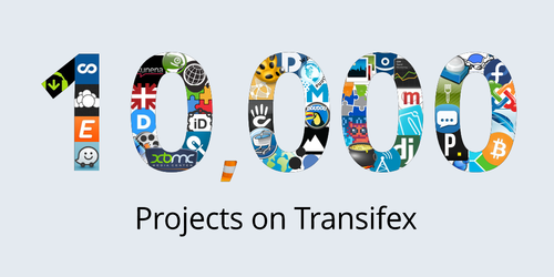 100k Developers and Translators, 10k Projects on Transifex