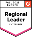 Transifex G2 Fall 2025 badge - Regional Leader for Enterprises in Europe