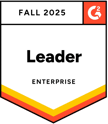 Transifex G2 Fall 2025 badge  - Enterprise Leader for Translation Management