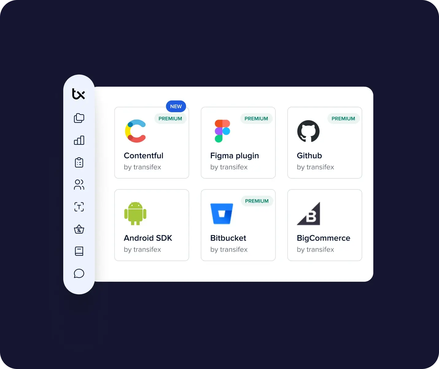 This image shows various software integrations like Contentful, Figma, and Github, highlighting the platform's ability to connect with popular design and development tools for a seamless workflow.