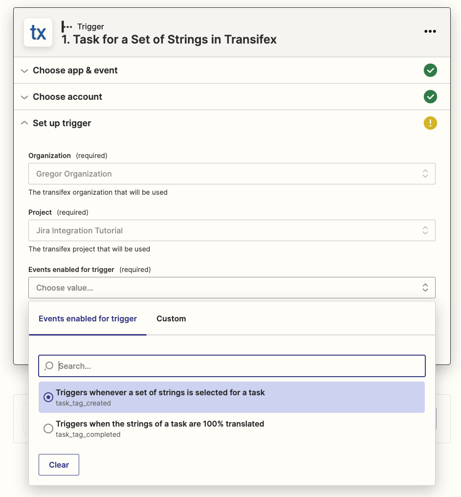 Creating a Zapier trigger